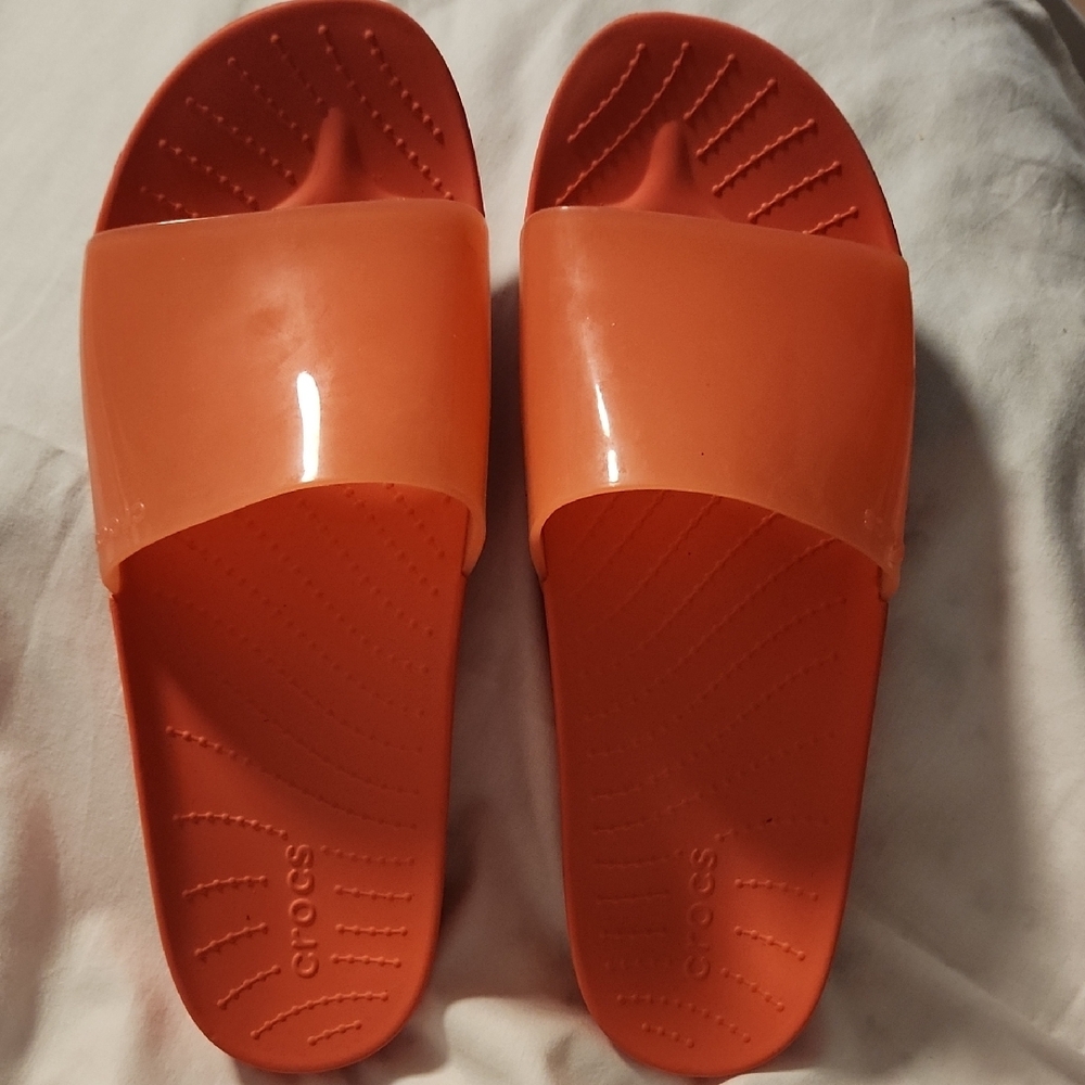 Crocs Women's Orange Slide Sandals